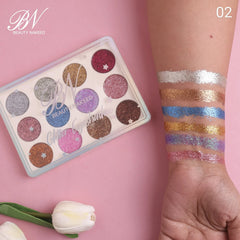 Beauty Nakeed 12-Color Pressed Glitter Palette (B57)