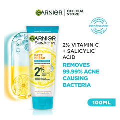 Garnier Fast Clear Facewash, For Acne Prone Skin 2 Size