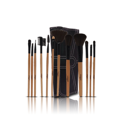 Glamorous Face 12 Piece Leather Brush Set