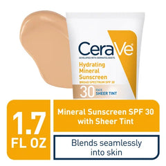 CeraVe - Hydrating Mineral Sunscreen SPF 30 with Sheer Tint - 50ml