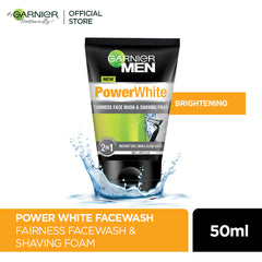 Garnier Power White Face Wash & Shaving Foam 2 Size