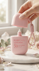Rubyskin SPF 50 PA++++ Japan Sakura Sunscreen | Lightweight UV Protection & Brightening Formula Product Description