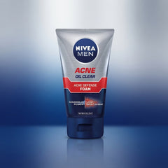 Nivea Men Acne Oil Clear Acne Defense Foam Face Wash | 100ml – Anti-Acne & Oil Control Cleanser