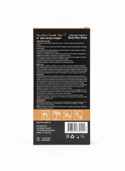 BODY LUXURIES BODY WAX STRIPS CHARCOAL & VITAMIN C 16 Strips + 2 Wipes
