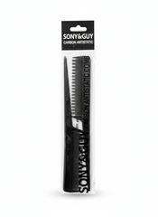 Carbon Anti Static Comb Black (Set of 2 Combs)
