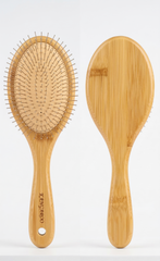 KANGAROO Premium Bamboo Oval Hairbrush - Detangling & Scalp Massage Cushion Brush