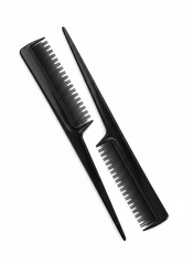 Carbon Anti Static Comb Black (Set of 2 Combs)
