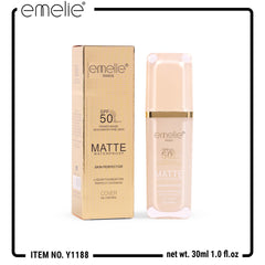Emelie Paris Matte Waterproof Skin Perfector Face Foundation – SPF 50 PA+++