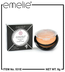Emelie Professional Makeup 2-in-1 Compact Powder