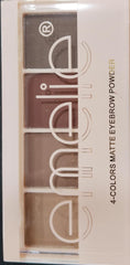 Emelie 4-Colors Matte Eyebrow Powder – Professional Long Lasting Buildable Makeup
