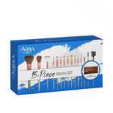Aqua color line 15 pieces Brush Set