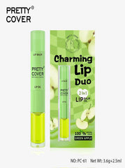 Pretty Cover Charming Lip Duo (Lip Balm + Lip Oil)