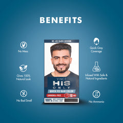 Vince Dark Brown His Only Men Hair Color - (HC-03)