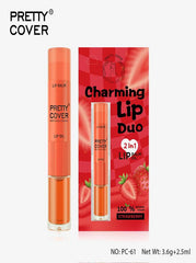Pretty Cover Charming Lip Duo (Lip Balm + Lip Oil)