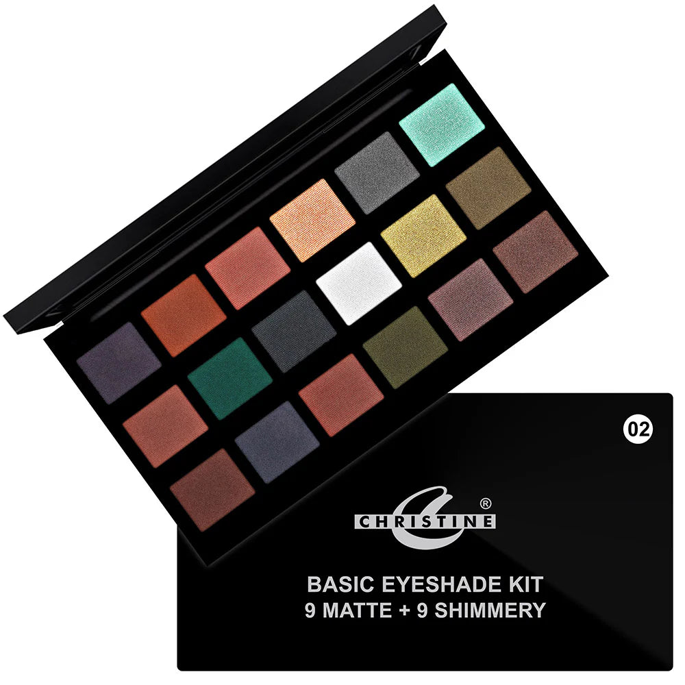 Christine Basic Eyeshade Kit (9 Matte + 9 Shimmery)