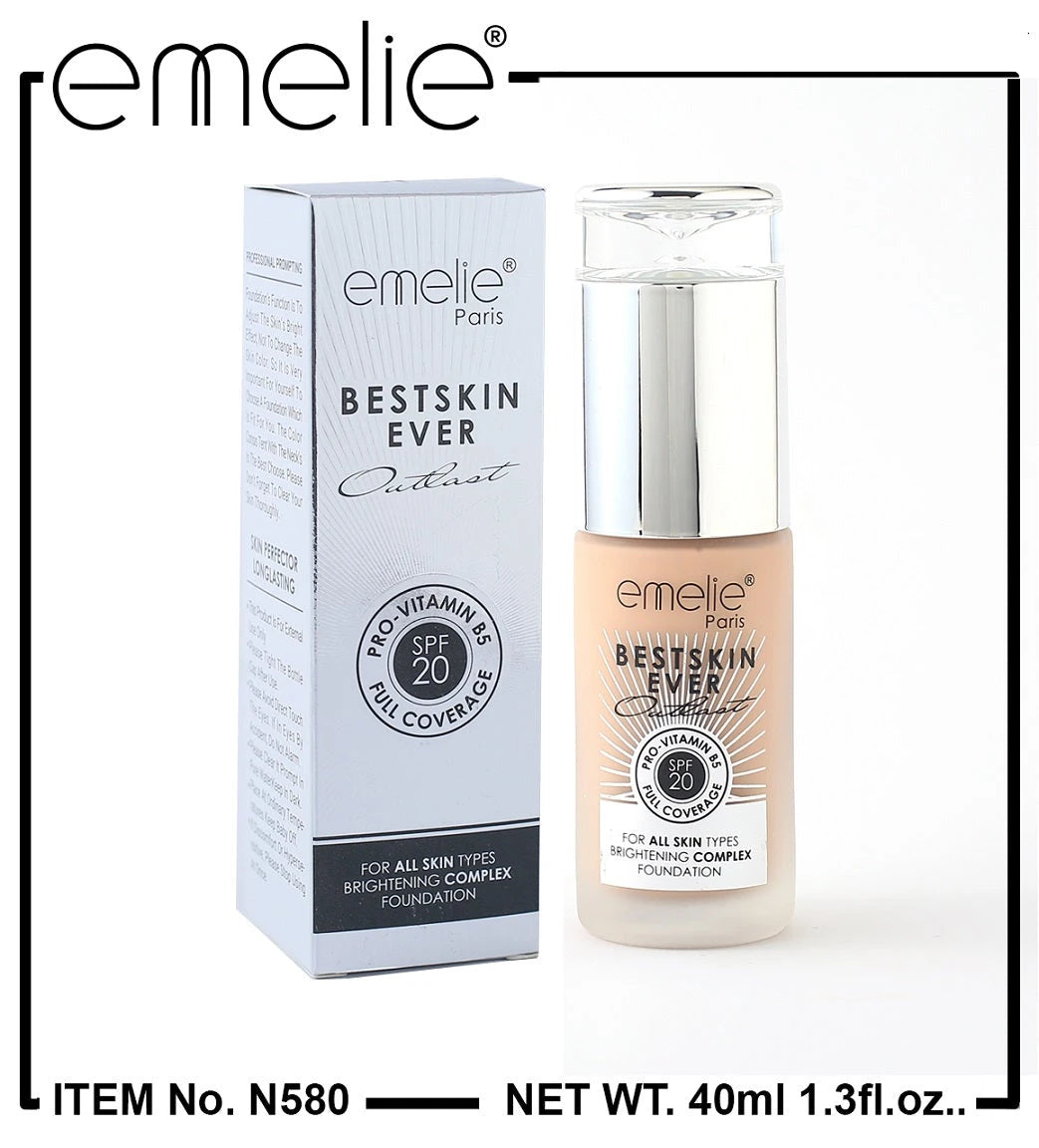 Emelie Paris | BESTSKIN EVER Outlast Brightening Foundation N580 (2 Shades)