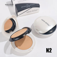 Miss Rose Black & White Two-Tone Compact Powder (MR090 N1-N2)