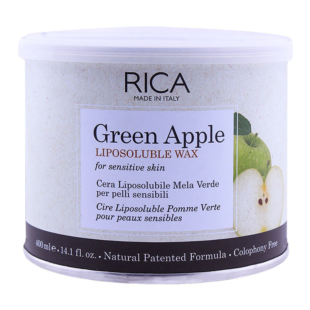 RICA Green Apple Liposoluble Wax for Sensitive Skin (400ml)