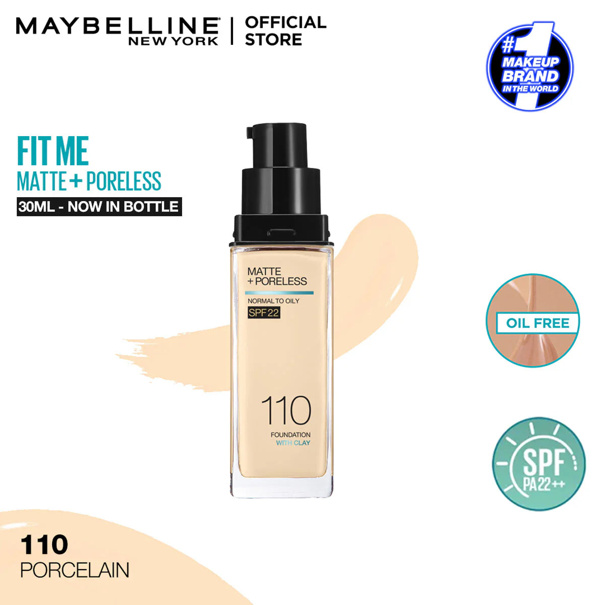 Maybelline - Fit Me Matte + Poreless Liquid Foundation SPF 22