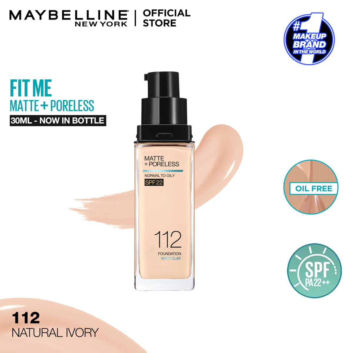 Maybelline - Fit Me Matte + Poreless Liquid Foundation SPF 22