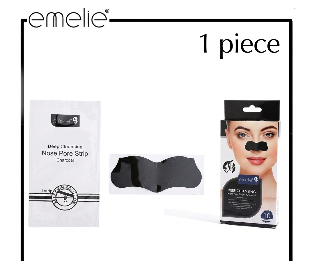 Emelie Deep Cleansing Charcoal Nose Pore Strips (1 piece)