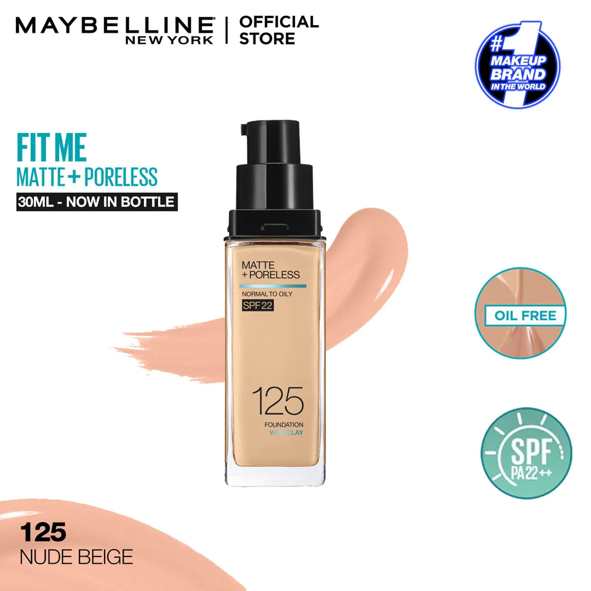 Maybelline - Fit Me Matte + Poreless Liquid Foundation SPF 22