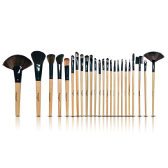 Glamorous Face 24 Piece Leather Brush Set