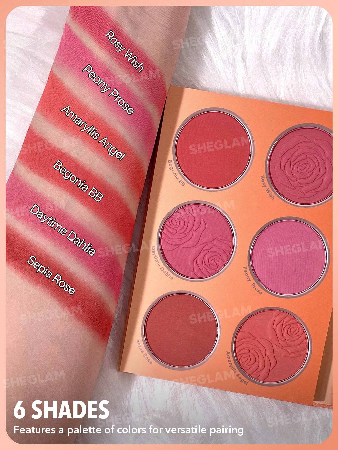 Sheglam Floral Flush Blush Palette - Cottage Core Garden