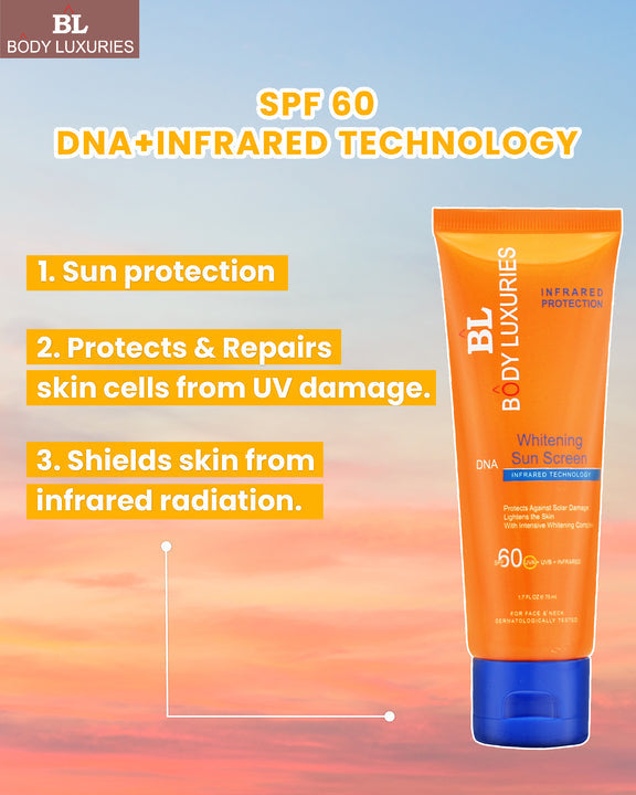 Body Luxuries Whitening Sun Screen SPF-60 75ml