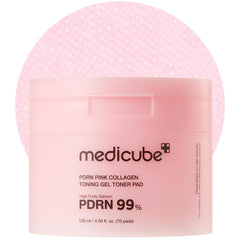 Medicube PDRN Pink Collagen Toning Gel Toner Pad (120ml/70 Pads)