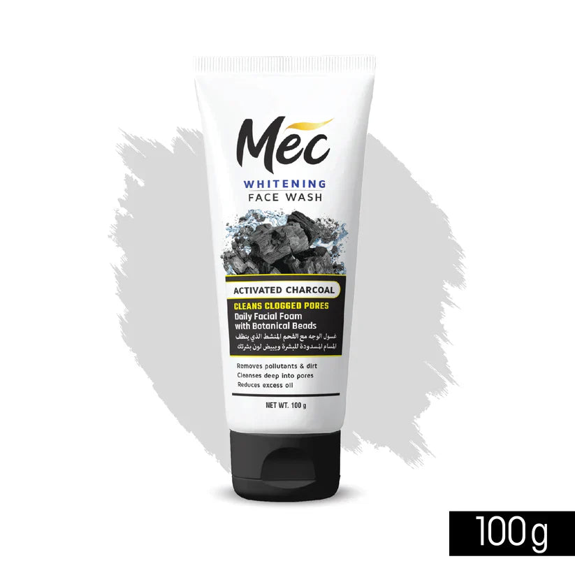 Mec Whitening Activated Charcoal Face Wash 100g