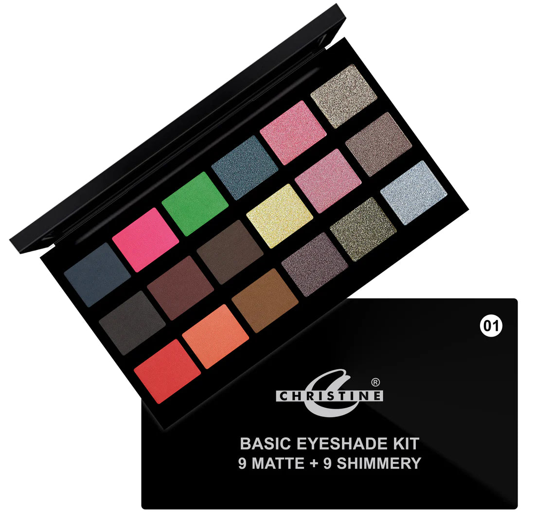 Christine Basic Eyeshade Kit (9 Matte + 9 Shimmery)