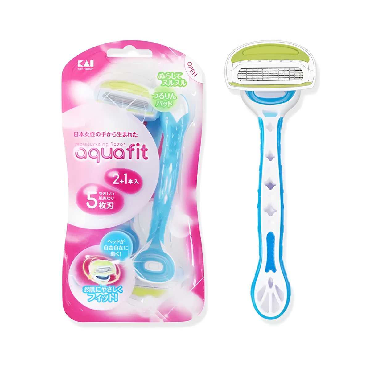 KAI Aquafit 5-Blade Disposable Razor 3 Pack (AF-3B1)