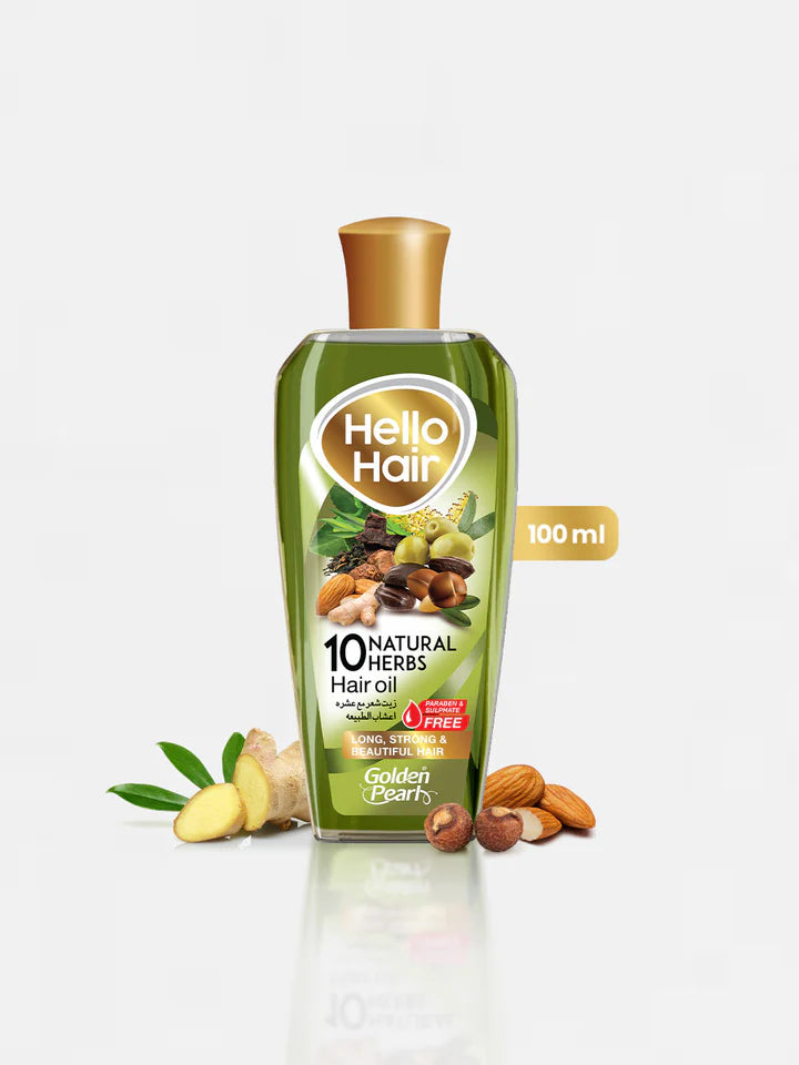 Golden Pearl Hello Hair 10 Natural Herbal Hair Oil