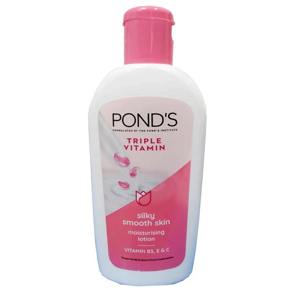 Pond's Triple Vitamin Silky Smooth Moisturizing Lotion (2 Sizes)