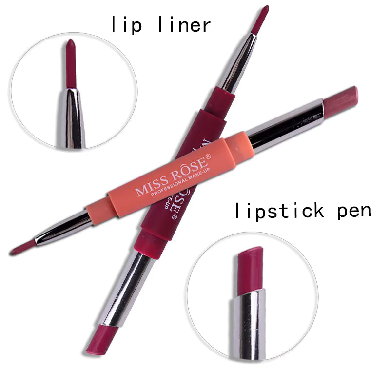 Miss Rose 2-in-1 Dual Ended Lipstick & Lip Liner