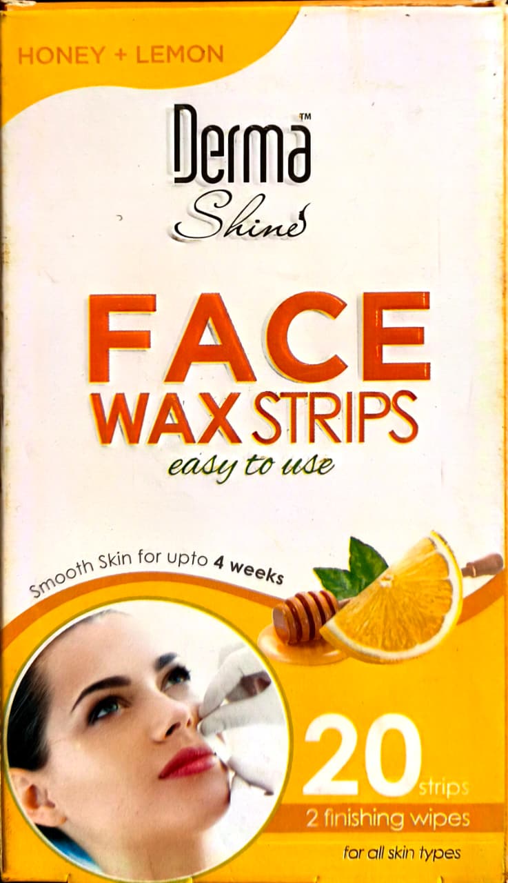 Derma Shine Honey + Lemon Face Wax Strips