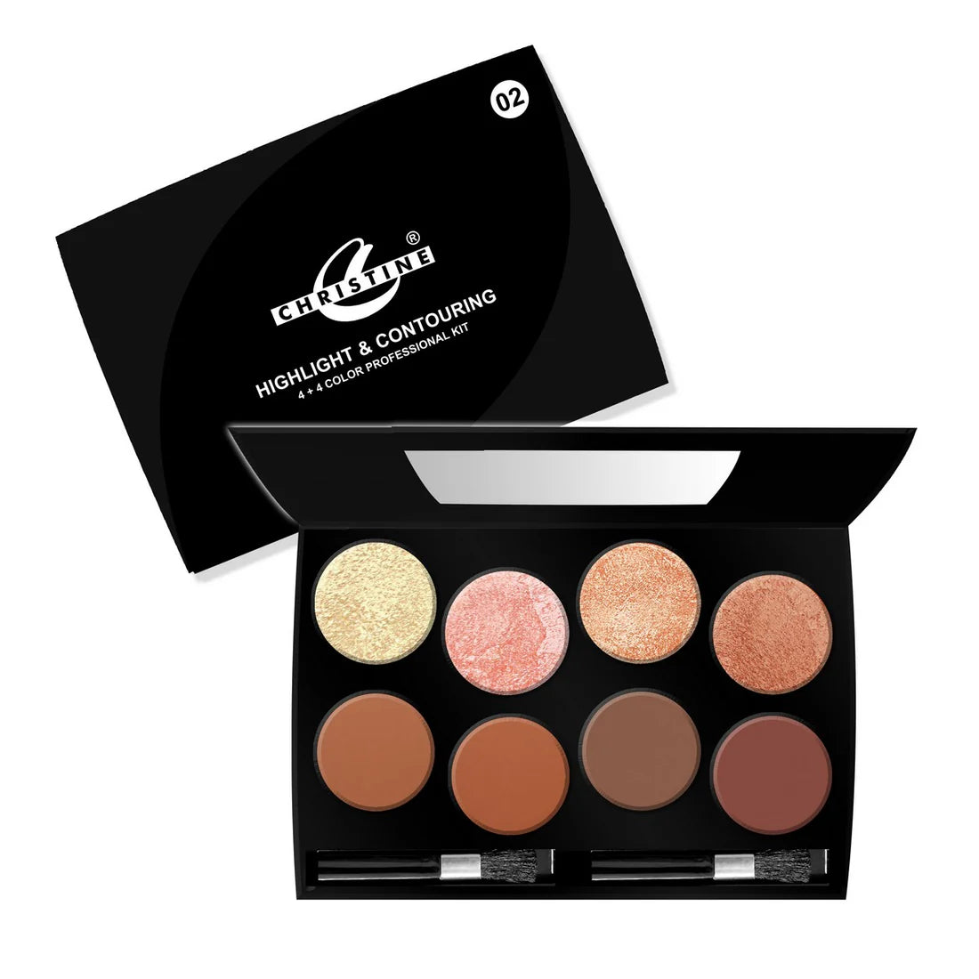 Christine Highlighter & Contouring 4+4 Color Kit