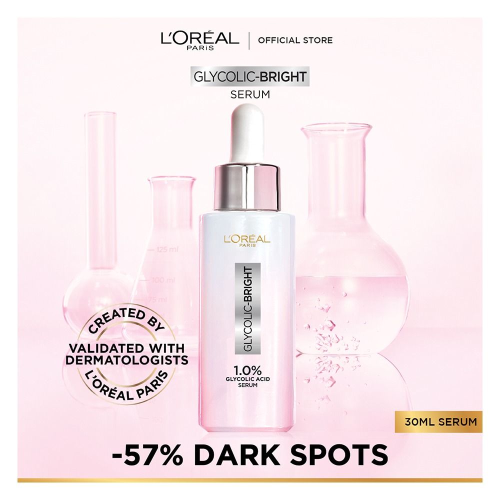 L'Oreal Paris Glycolic Bright Instant Glowing Serum, 2 Size