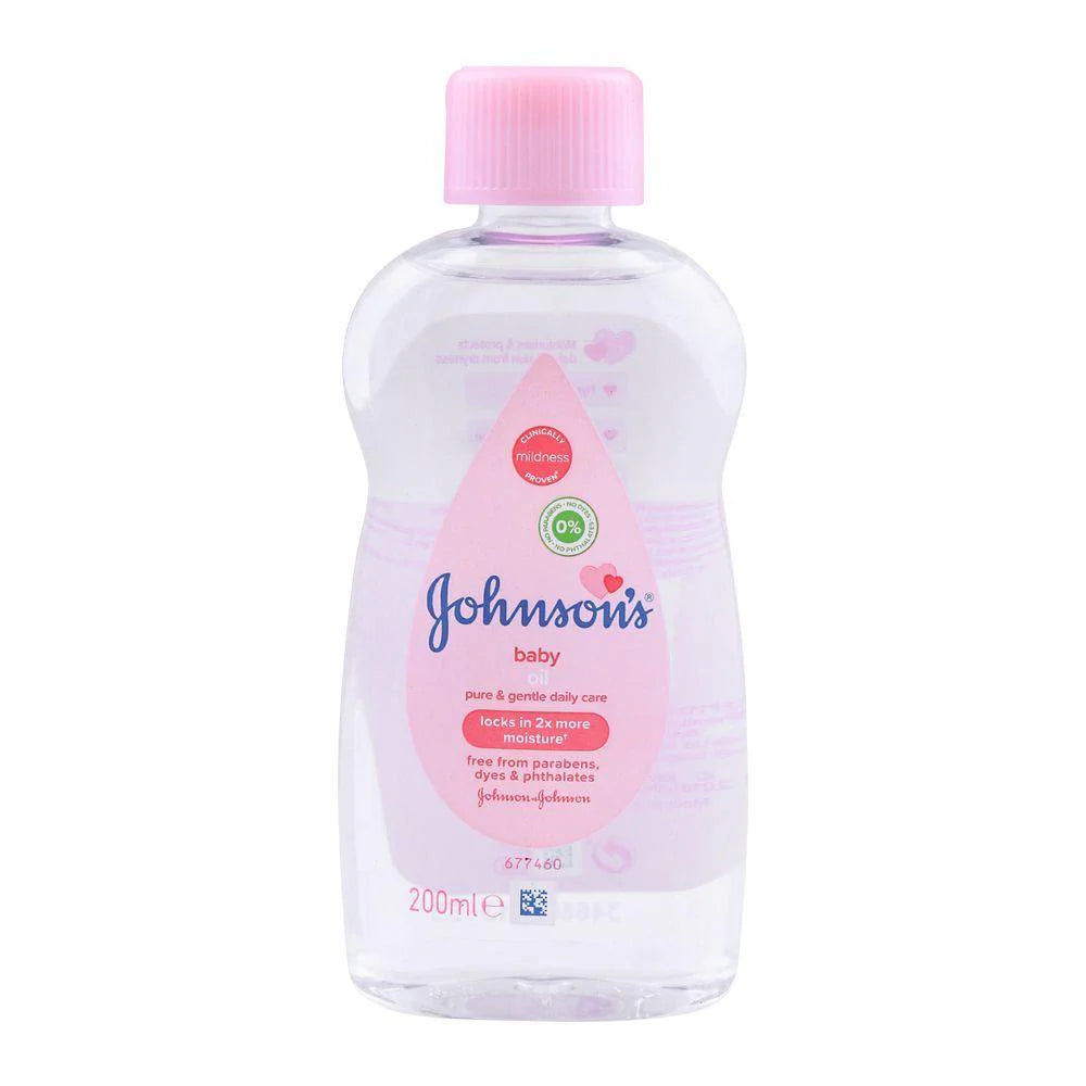 Johnson's Baby Oil - Locks in 2x More Moisture (200ml)