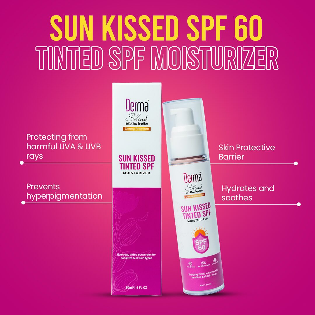 Derma Shine Sun Kissed Tinted SPF 60 Moisturizer