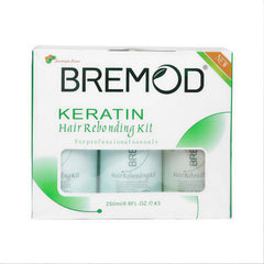 Bremod Keratin Hair Rebonding Kit (3 x 250ml)
