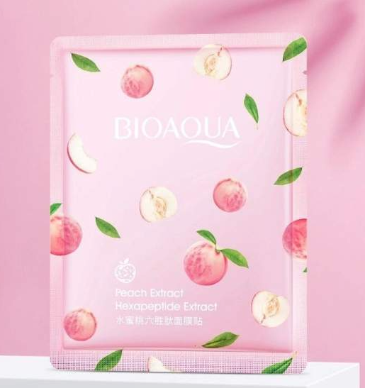 BIOAQUA Peach Extract & Hexapeptide Rejuvenating Sheet Mask - 25g
