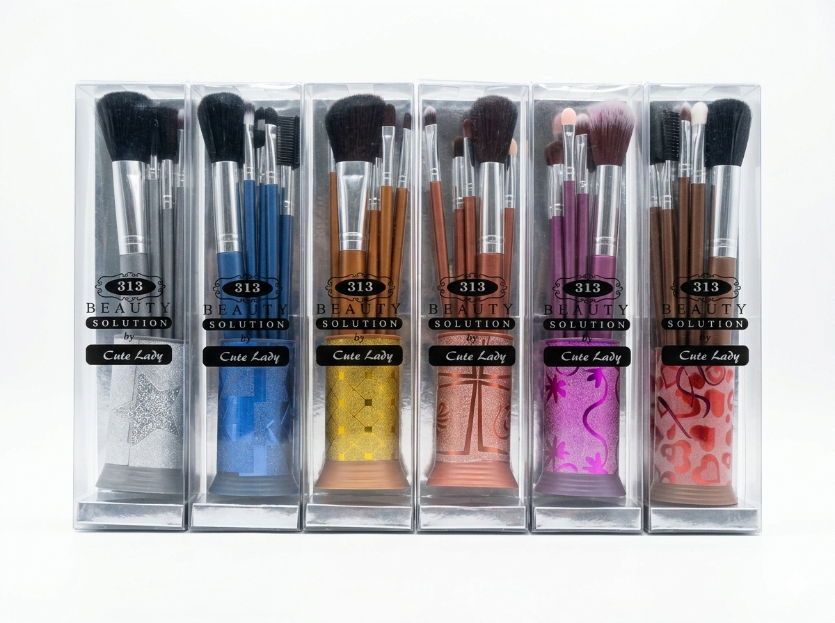 313 Beauty by Cute Lady 5 Piece Makeup Brush Kit (Single Pack)