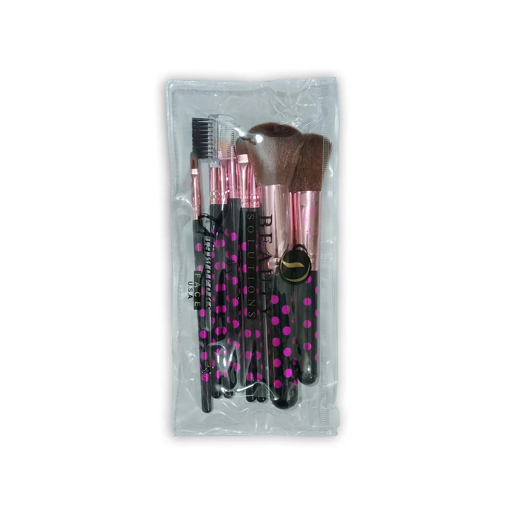 Glamorous Face Pouch Brush 8 Pcs. Set