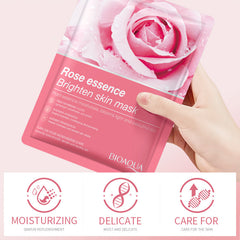 BIOAQUA Rose Essence Brighten Skin Mask - Soft & Delicate Glow (25g)