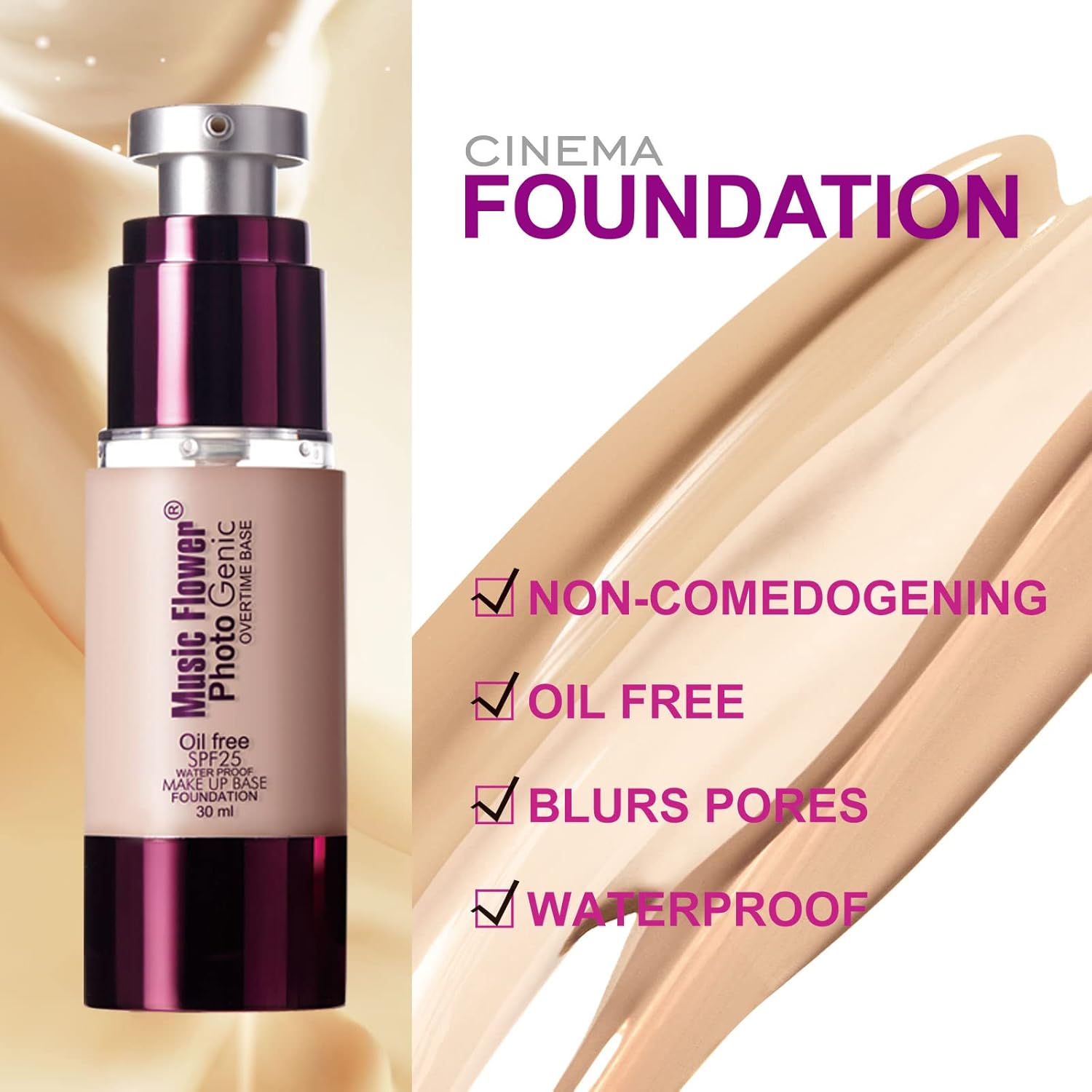 Music Flower Photo Genic Liquid Foundation