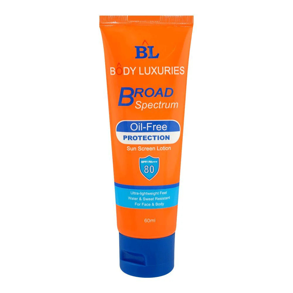 Body Luxuries SPF 80 Sunscreen Lotion – Broad Spectrum Oil-Free Protection