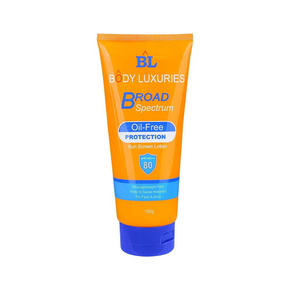 Body Luxuries SPF 80 Sunscreen Lotion – Broad Spectrum Oil-Free Protection