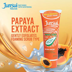 Junsui Naturals Whitening Papaya Scrub Face Wash - 100g